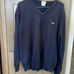 Lacoste Navy V-neck sweater Size 8
